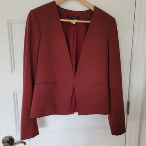 Theory blazer suit burgundy size 4